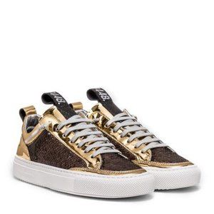 P448 Soho Sneaker Gold Sequin Size 39 EU 9 US